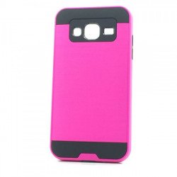 Samsung Galaxy J3 / Galaxy Amp Prime Iron Shield Hybrid Case (Hot Pink)